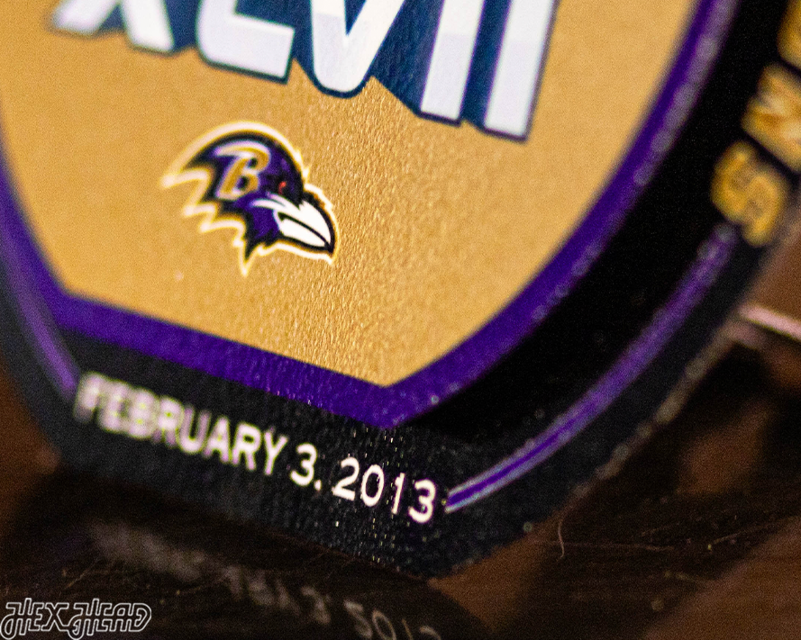 Baltimore Ravens Super Bowl XLVII "Double Play" On the Shelf or on the Wall Art