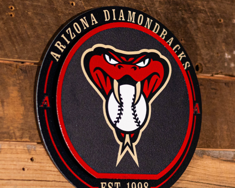 Arizona Diamondbacks "Double Play" On the Shelf or on the Wall Art