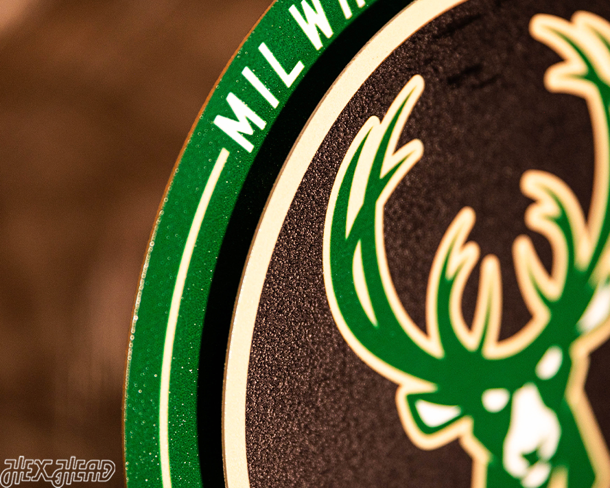 Milwaukee Bucks "Double Play" On the Shelf or on the Wall Art