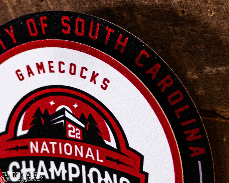 South Carolina Gamecocks 2022 National Champions "Double Play" On the Shelf or on the Wall Art