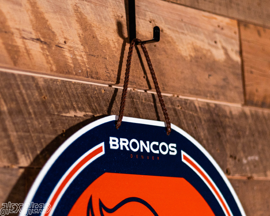 Denver Broncos Personalized Monogram Metal Art