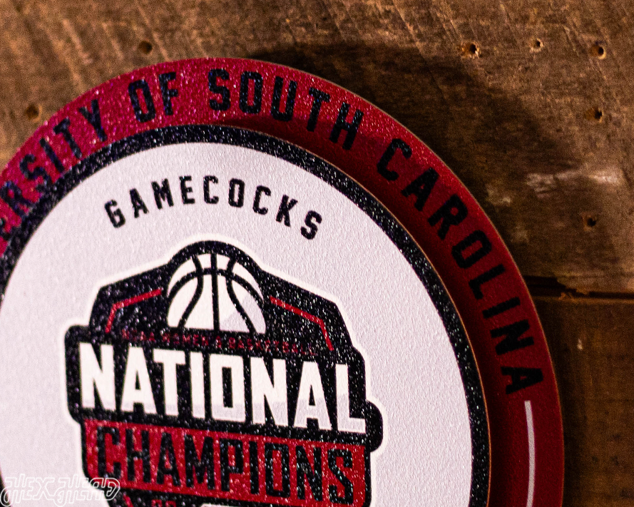 South Carolina Gamecocks 2017 National Champions "Double Play" On the Shelf or on the Wall Art