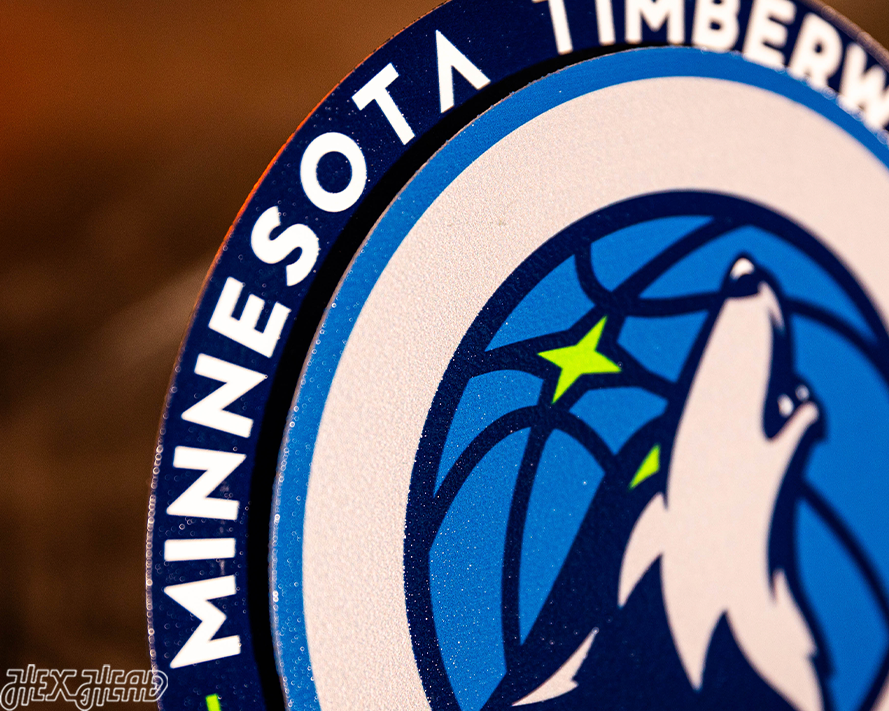 Minnesota Timberwolves "Double Play" On the Shelf or on the Wall Art