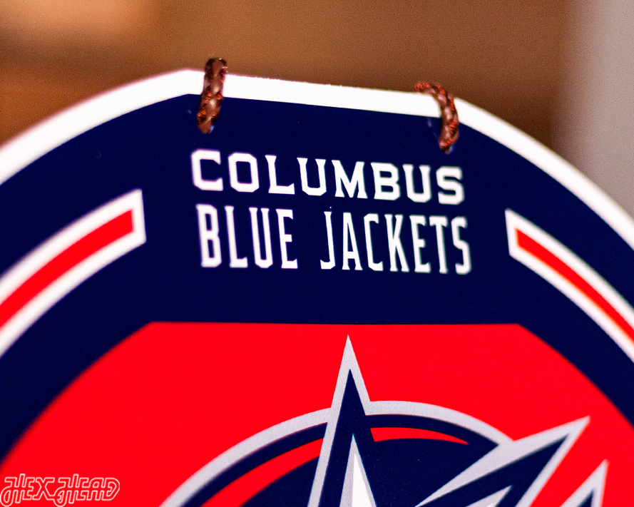 Columbus Blue Jackets Personalized Monogram Metal Art