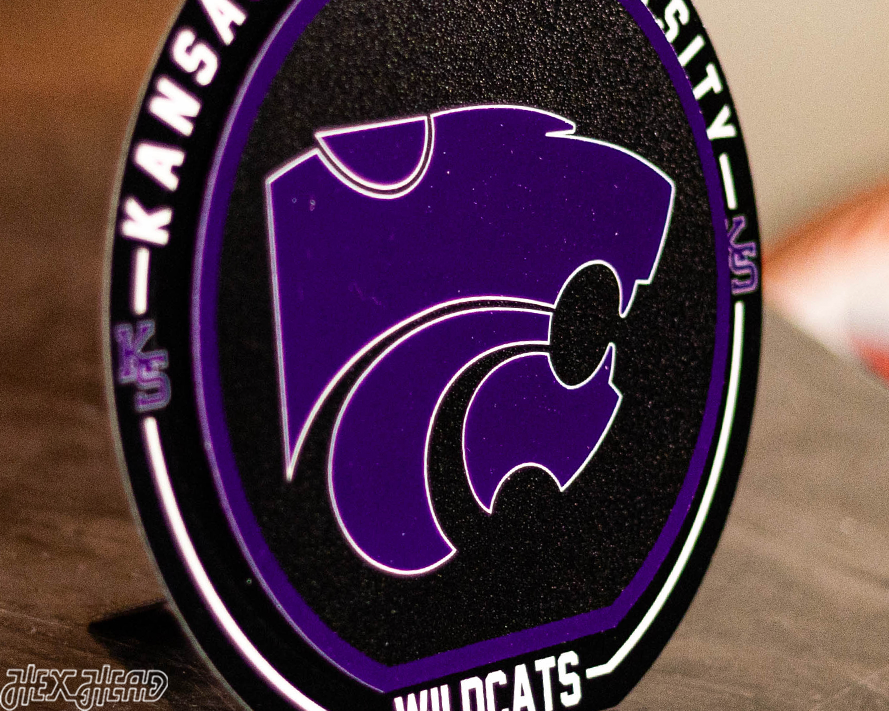 Kansas State Wildcats "Double Play" On the Shelf or on the Wall Art