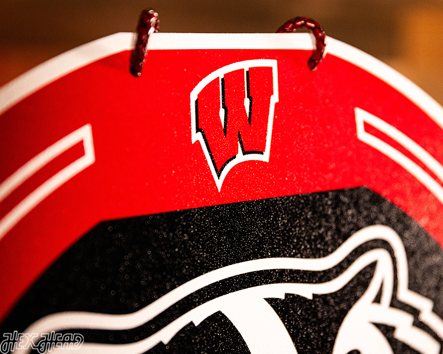 Wisconsin Badgers Personalized Monogram Metal Art