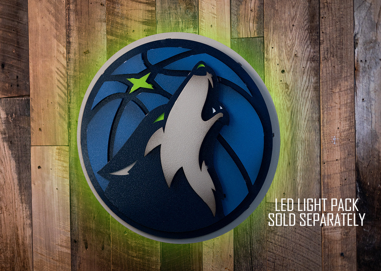 Minnesota Timberwolves 3D Vintage Metal Wall Art