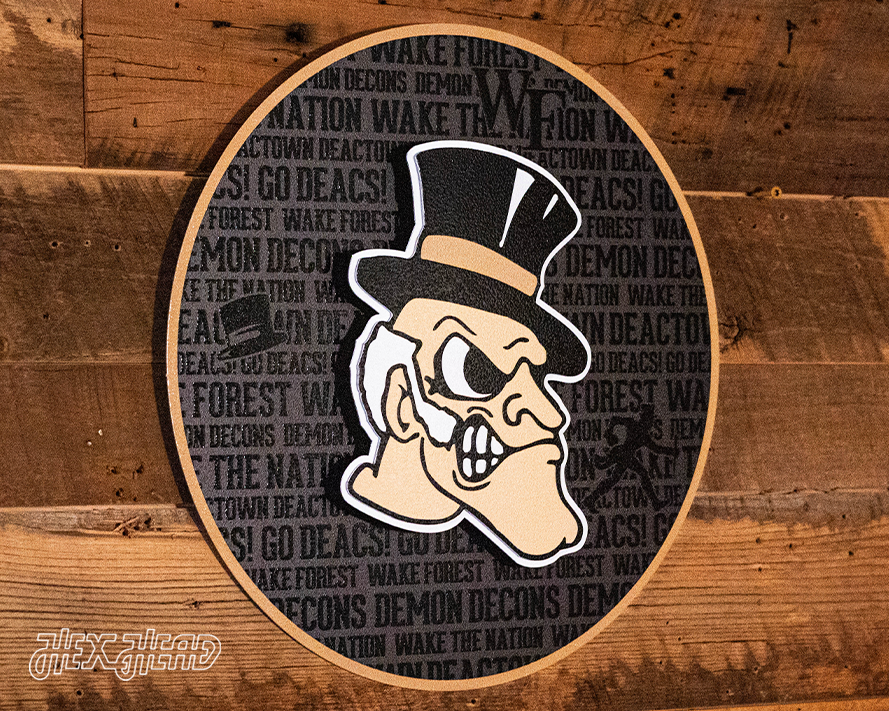 Wake Forest Demon Deacons CRAFT SERIES 3D Embossed Metal Wall Art