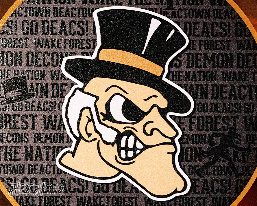 Wake Forest Demon Deacons CRAFT SERIES 3D Embossed Metal Wall Art