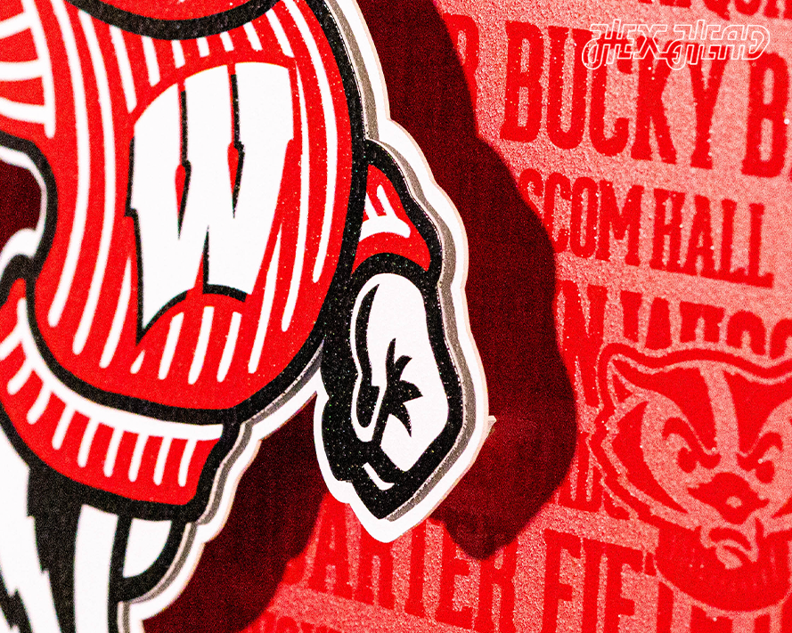 Wisconsin Badgers CRAFT SERIES 3D Embossed Metal Wall Art