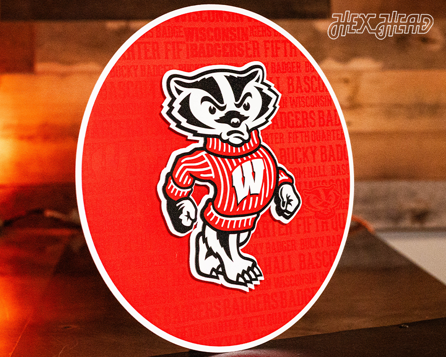 Wisconsin Badgers CRAFT SERIES 3D Embossed Metal Wall Art