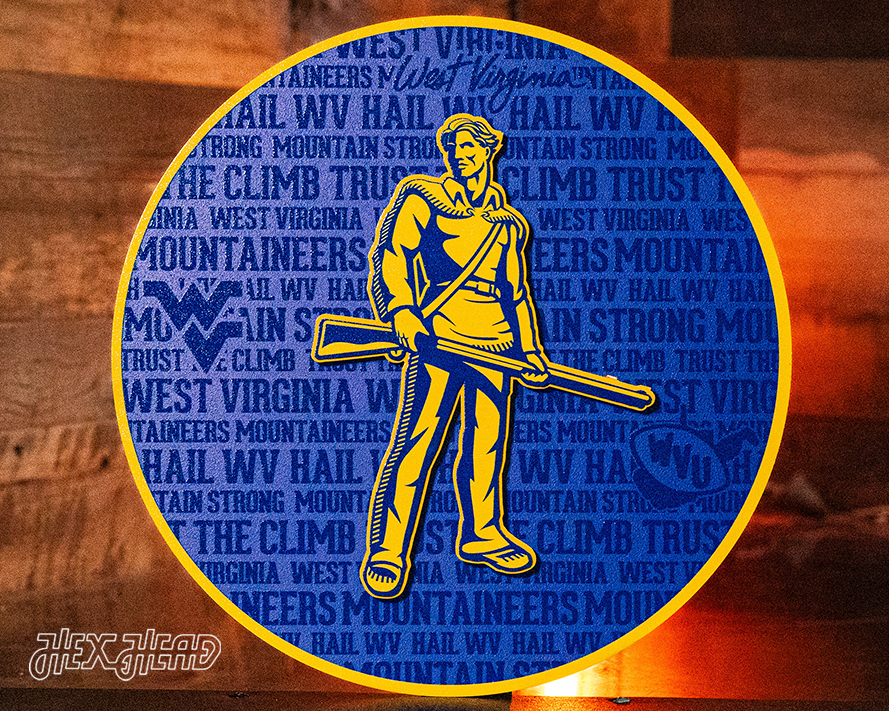 West Virginia Mountaineers CRAFT SERIES 3D Embossed Metal Wall Art