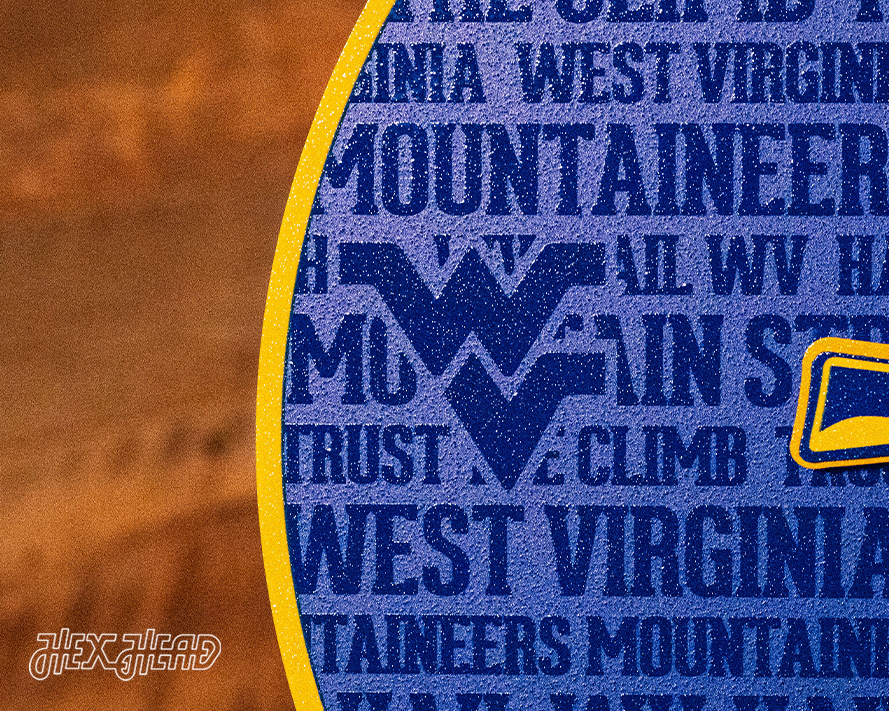 West Virginia Mountaineers CRAFT SERIES 3D Embossed Metal Wall Art