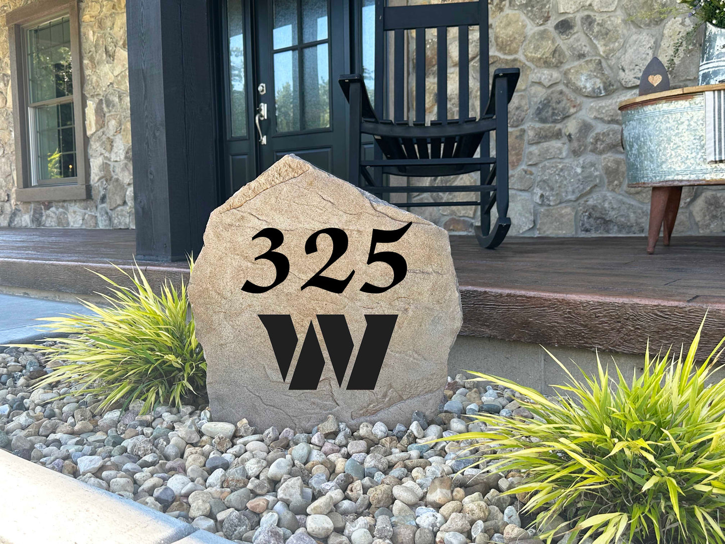 Washington Commanders Design-A-Stone Landscape Art Address Stone