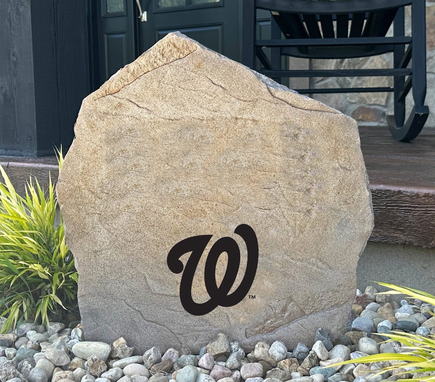 Washington Nationals Design-A-Stone Landscape Art Address Stone