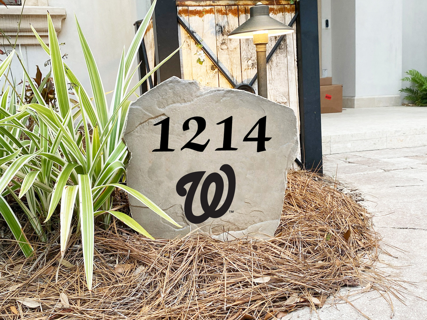 Washington Nationals Design-A-Stone Landscape Art Address Stone