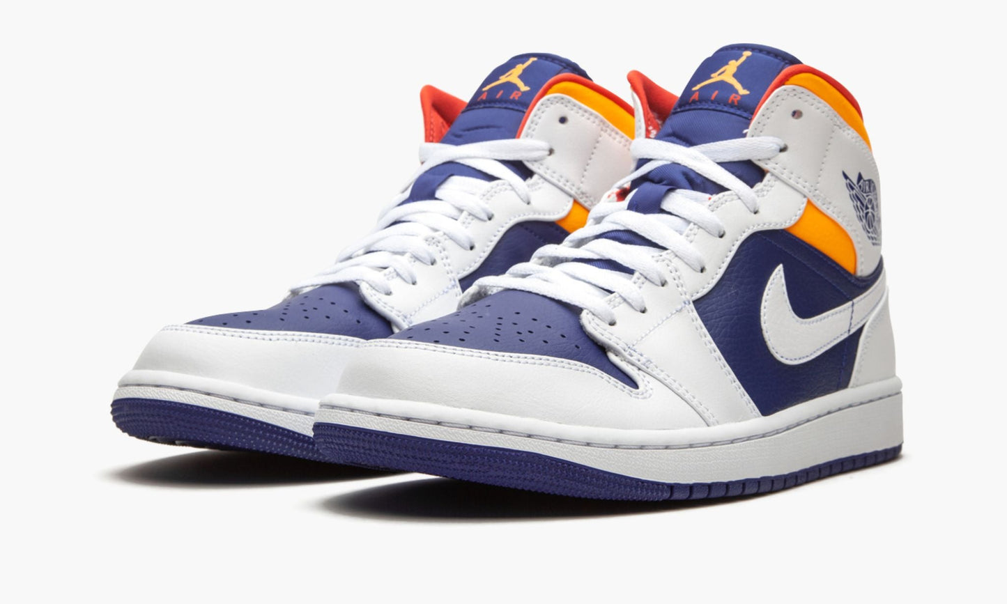 Air Jordan 1 Mid Royal Blue / Laser Orange