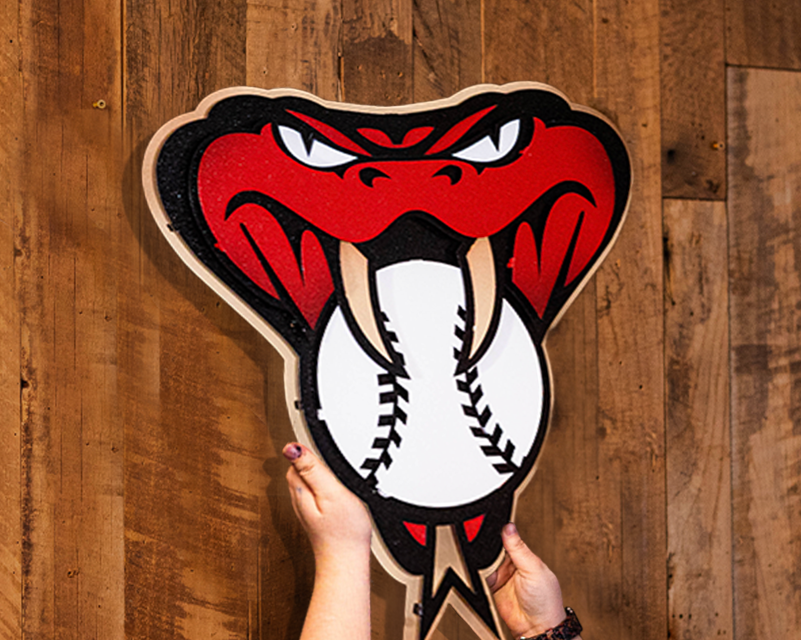 Arizona Diamondbacks Mascot 3D Metal Wall Art