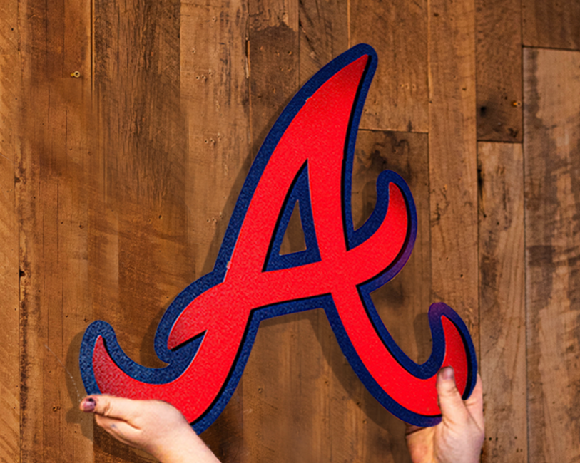 Atlanta Braves "A" 3D Metal Wall Art