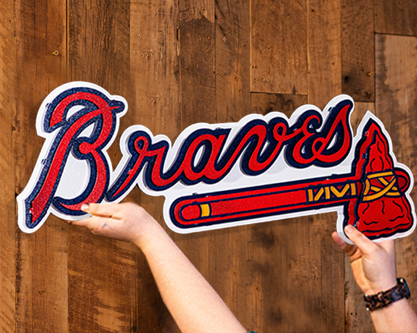 Atlanta Braves Tomahawk 3D Metal Wall Art