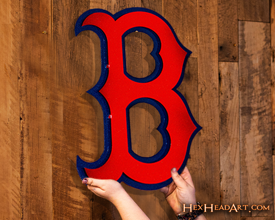 Boston Red Sox "B" 3D Metal Wall Art