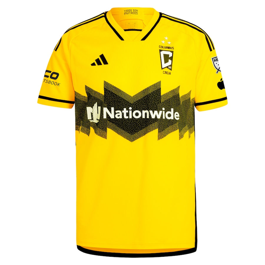 Columbus Crew adidas 2024 The Home Kit Authentic Custom Jersey - Yellow