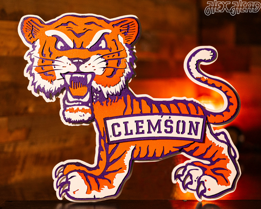 Vintage Vault Clemson Tigers "1955" 3D Vintage Metal Wall Art