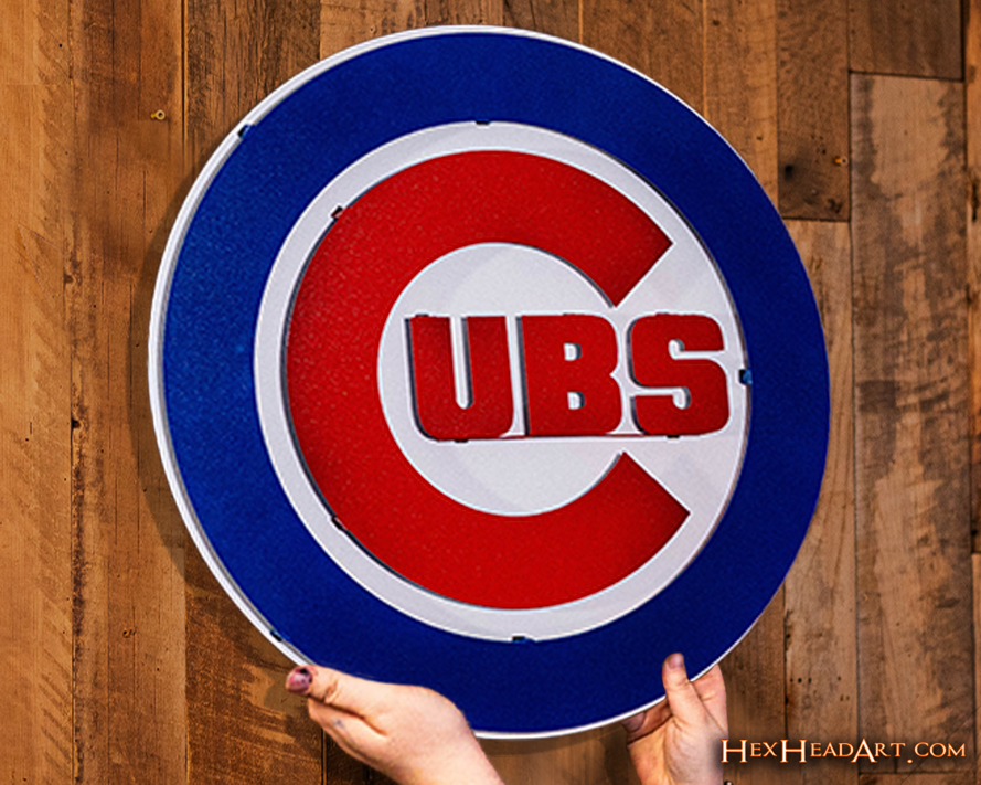 Chicago Cubs Logo 3D Metal Wall Art