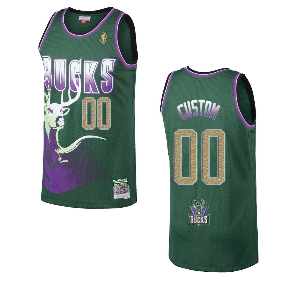 Bucks Custom 2021 Hardwood Classics Buckskins limited Jersey Green