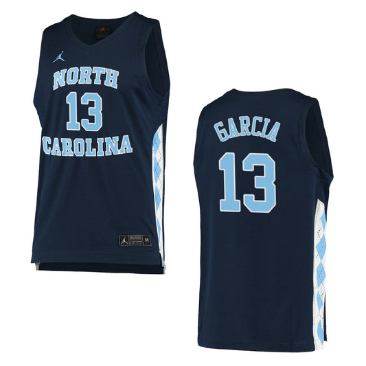 North Carolina Tar Heels Dawson Garcia Alternate 2021 Top Transfers Jersey Navy