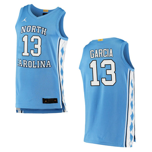 North Carolina Tar Heels Dawson Garcia College Basketball 2021 Top Transfers Jersey Blue