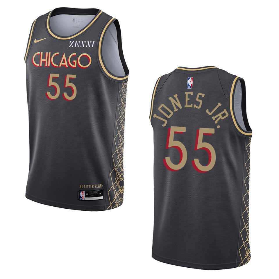 Chicago Bulls Derrick Jones Jr. City Edition Jersey Black