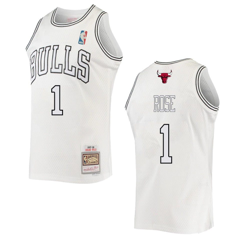 Derrick Rose Chicago Bulls Hardwood Classics Out Swingman Jersey White