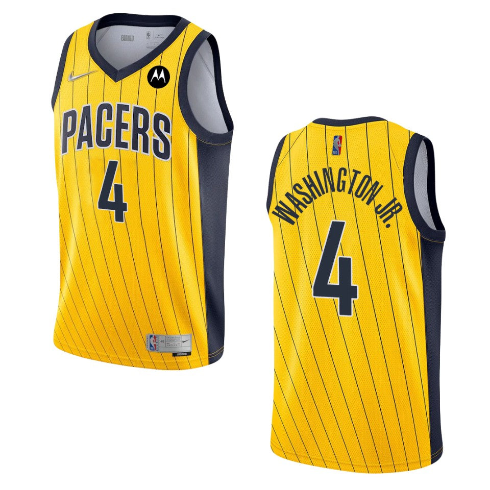 Indiana Pacers Duane Washington Jr. Earned Edition Jersey Gold