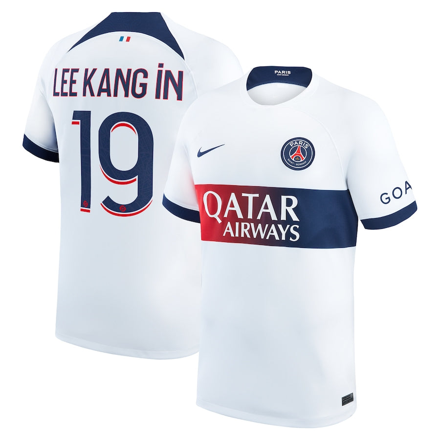 Lee Kang In Paris Saint-Germain Nike 2023/24 Away Stadium  Player Jersey - White