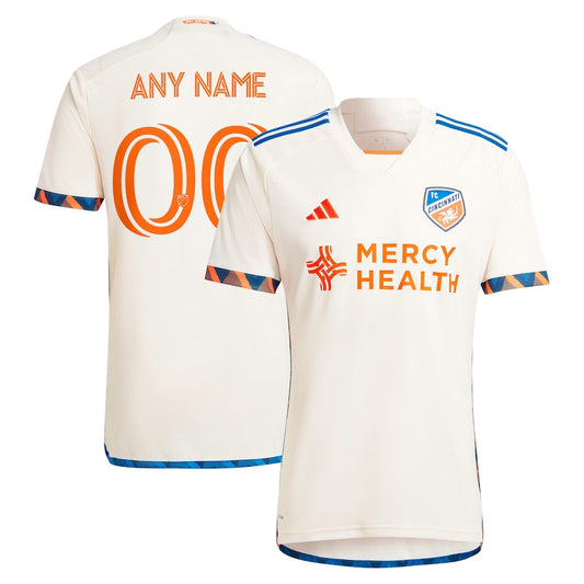 FC Cincinnati adidas 2024 The Canvas Kit  Custom Jersey - White