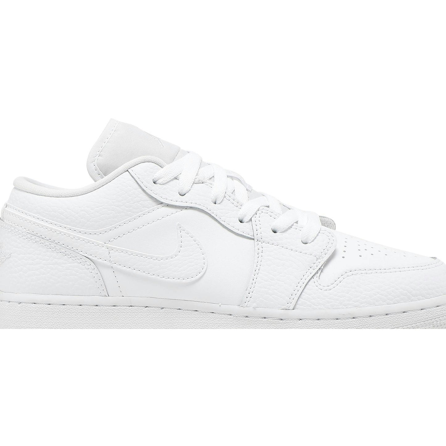 (Grade School) Air Jordan 1 Low Triple White 553560-130