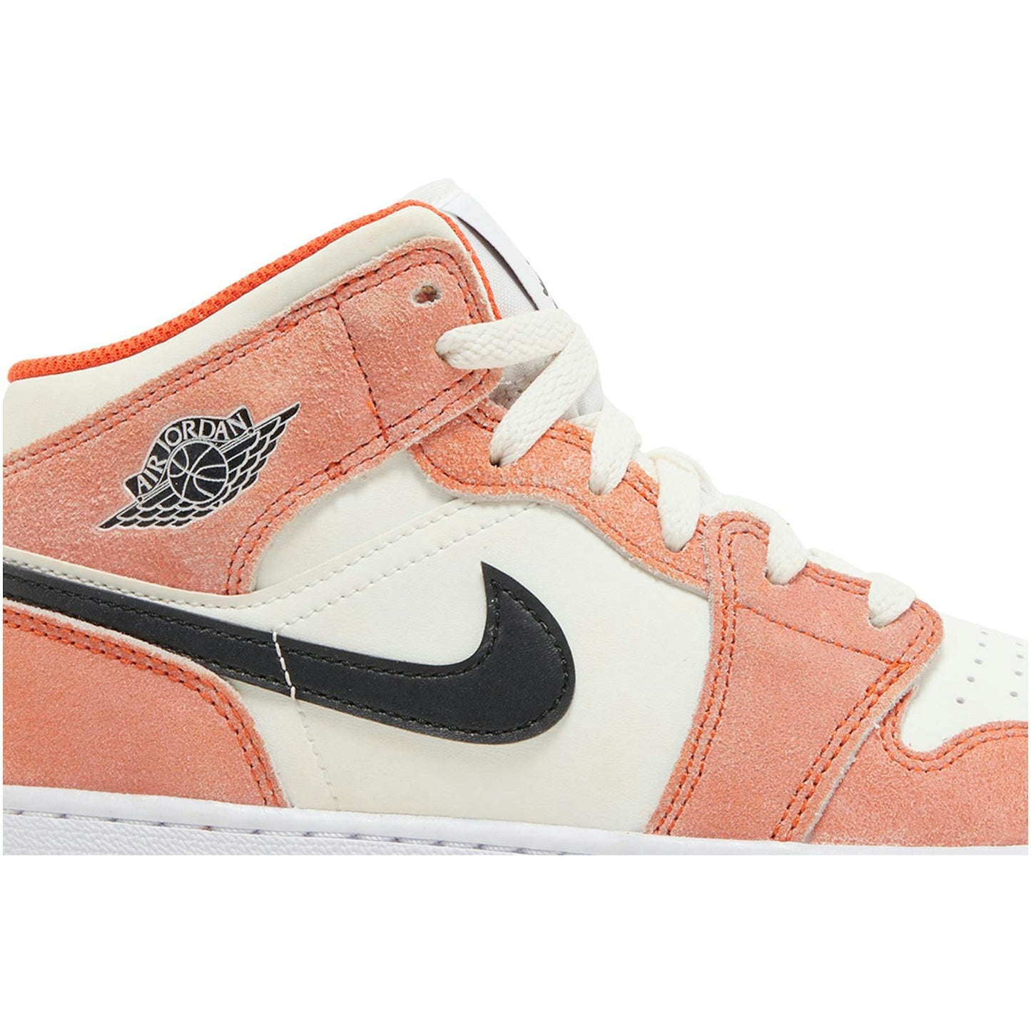 (Grade School) Air Jordan 1 Mid Orange Suede DV1336-800