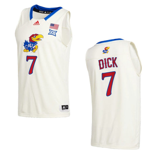 Kansas Jayhawks Gradey Dick Class of 2022 Jersey Cream