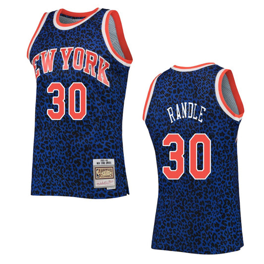 Julius Randle New York Knicks Wildlife Hardwood Classics Jersey Blue