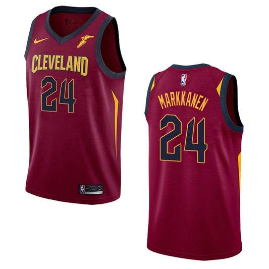 Cleveland Cavaliers Lauri Markkanen Icon Edition Jersey Wine