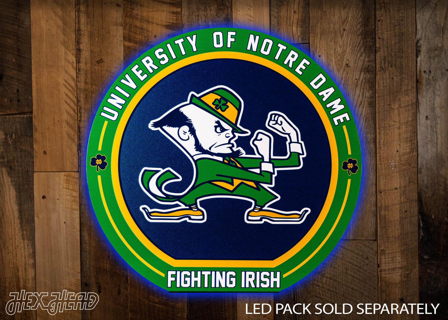 VARSITY Collection- SINGLE layer Notre Dame Fighting Irish Metal Wall Art