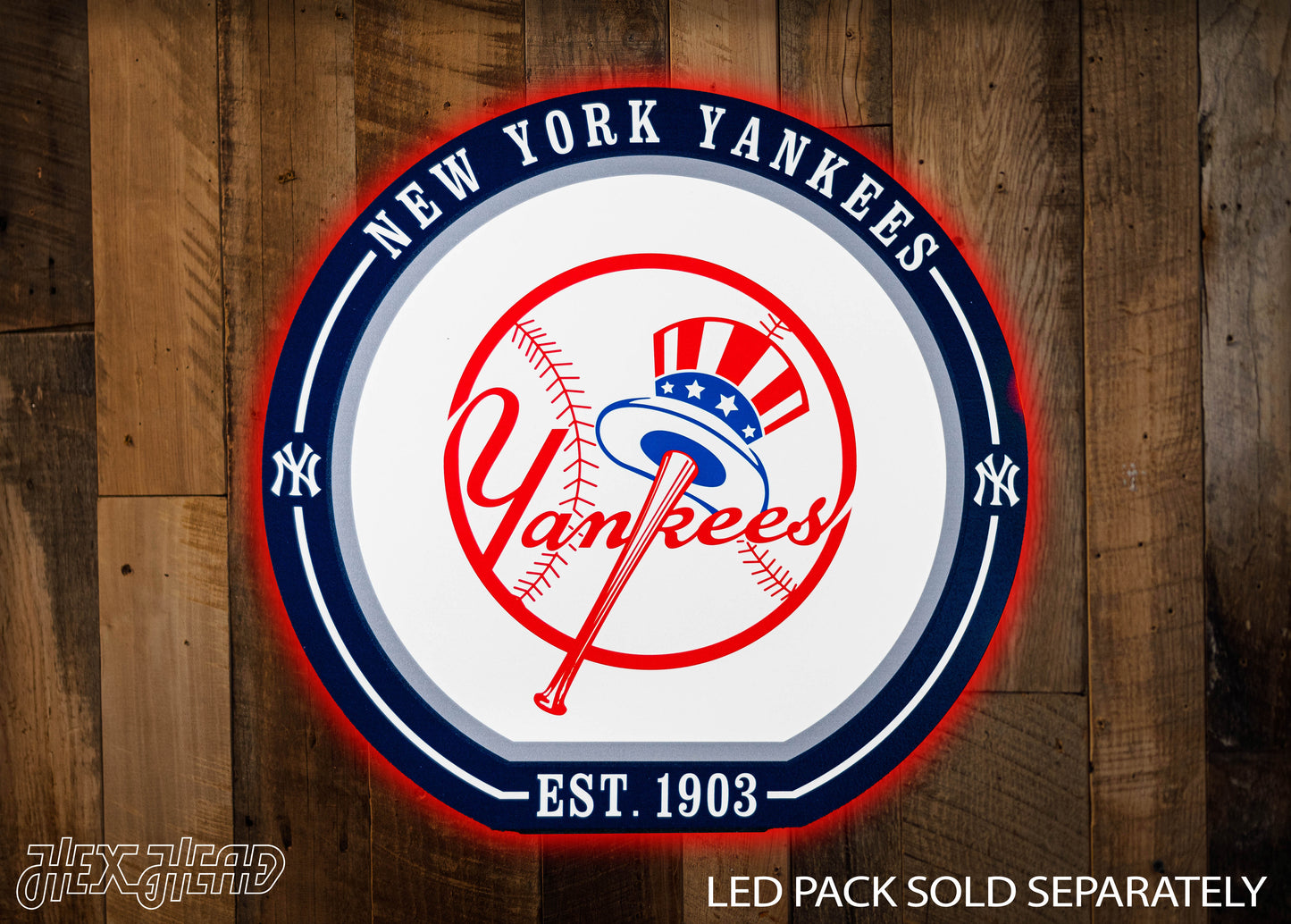 VARSITY Collection- SINGLE layer New York Yankees Metal Wall Art