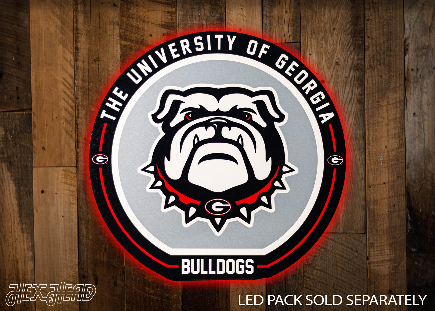 VARSITY Collection- SINGLE layer Georgia Bulldogs Metal Wall Art