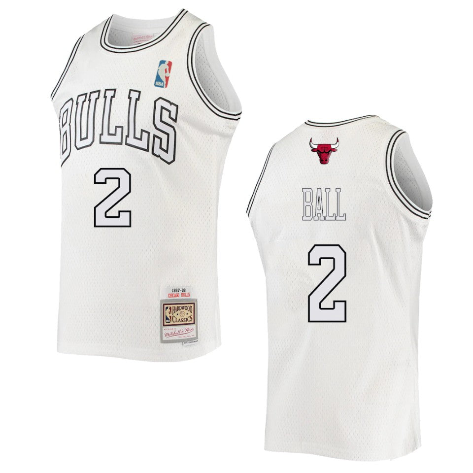 Lonzo Ball Chicago Bulls Hardwood Classics Out Swingman Jersey White