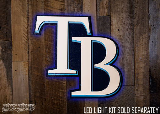 Tampa Bay Rays TB Logo 3D Metal Wall Art