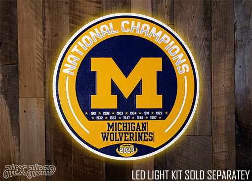 Michigan Wolverines "Hex Head Exclusive" DYNASTY 3D Metal Wall Art