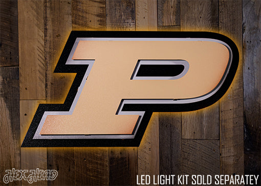 Purdue Boilermakers "Motion P" 3D Vintage Metal Wall Art