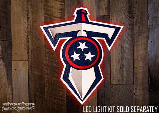 Tennessee Titans Sword Logo 3D Vintage Metal Wall Art