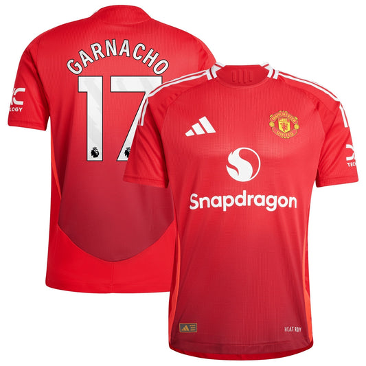 Manchester United adidas Home Shirt 2024-25 with Garnacho 17 printing Jersey - Red